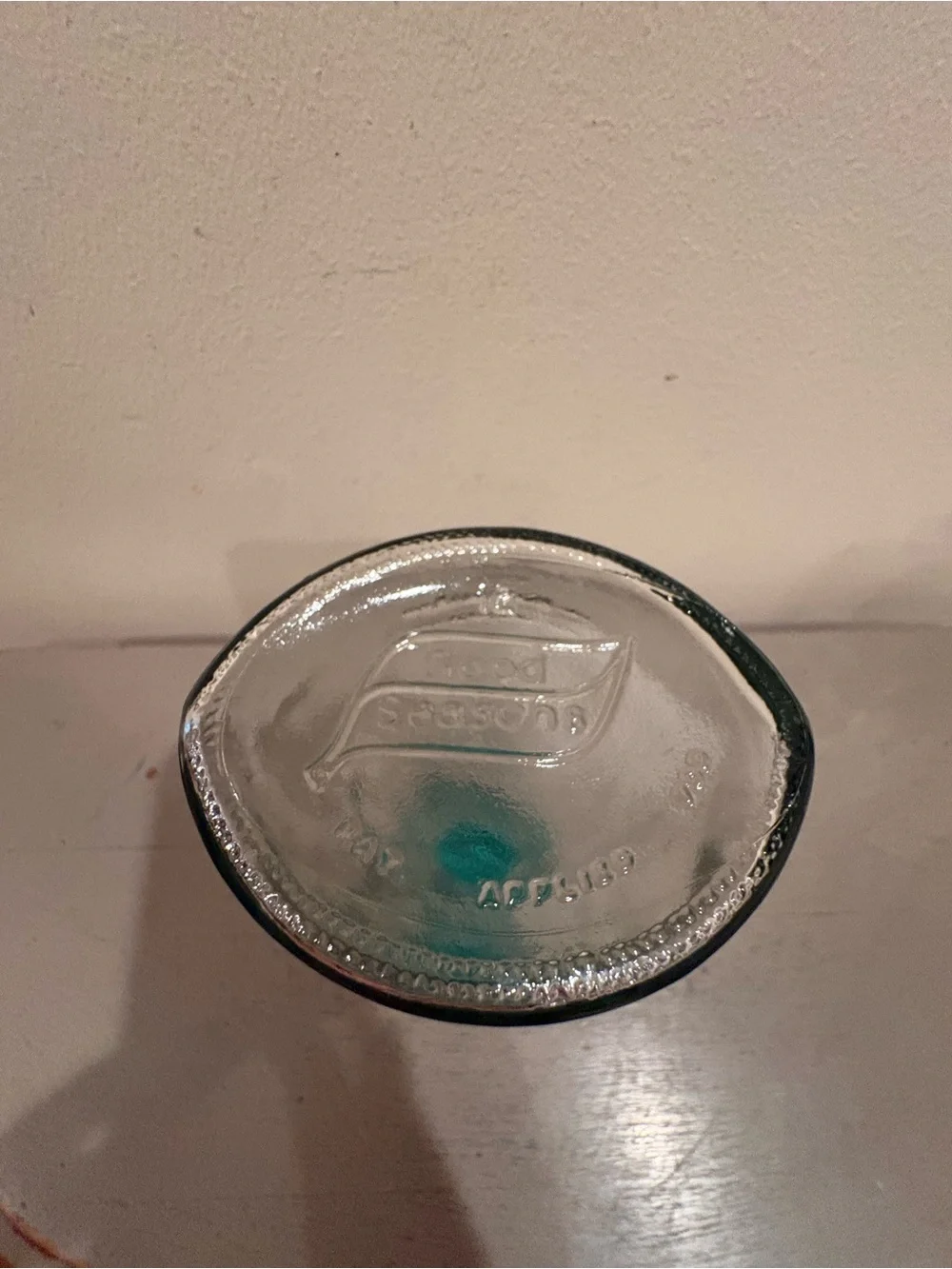 VTG Good Seasons Glass Salad Dressing Cruet With Green lid